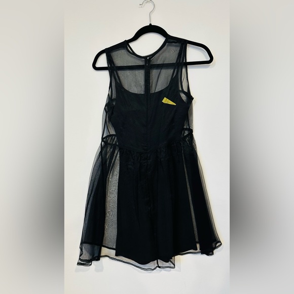 KEEPSAKE Sheer Silk Black Dress Size XS